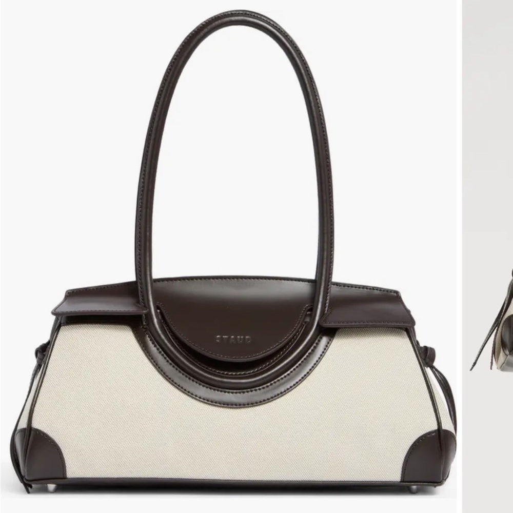 Staud Maude Canvas & Leather Shoulder Bag